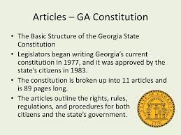 Explore either the US Constitution or the State of Georgia Constitution