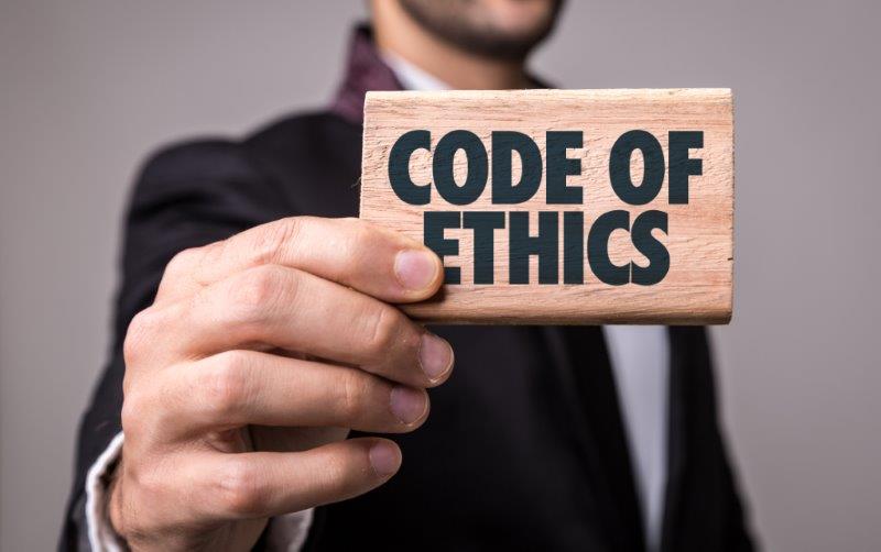 What a professional code of ethics is and summarize