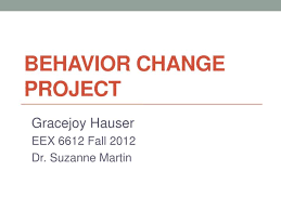 PowerPoint presentation of your Behavior Modification Project