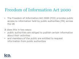 Is the Freedom of Information Act 2000 fit for purpose