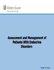 Assessment and Management of Patients With Endocrine Disorders