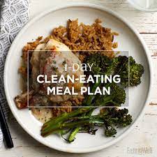 Design a one-day ideal diet plan that meets the goals
