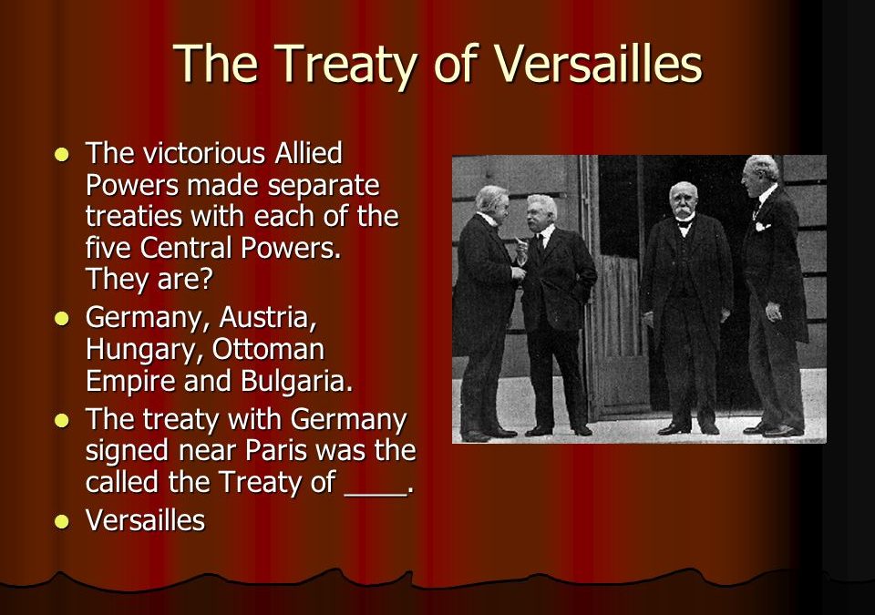 Impact of the treaties negotiated by the victorious Allied powers