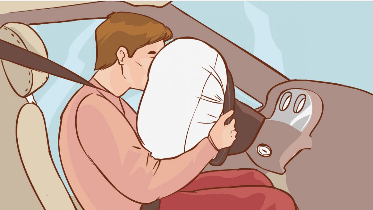Use of air bags and seat belts in terms of momentum and impulse