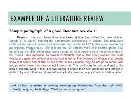 Compare and contrast the exemplar literature reviews you read for this week