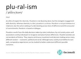How would you define pluralism?